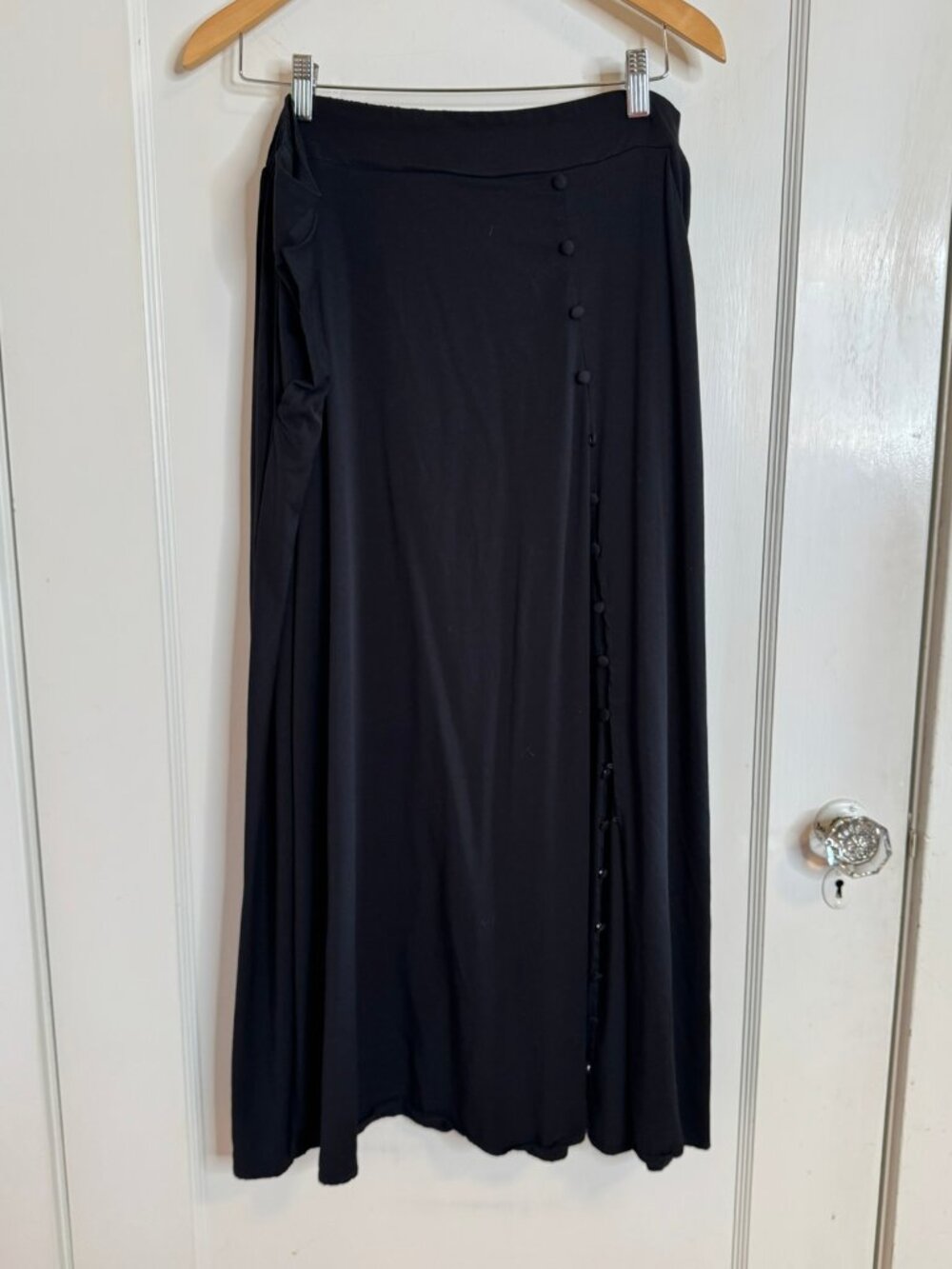 Torrid Black Button Front Long Maxi Skirt sz 1X